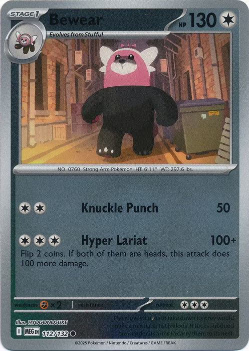 Mega Evolution Bewear #112/132 Reverse Holo